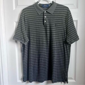 Polo Ralph Lauren Classic Fit Striped shirt Large Men logo short sleeve gray tee